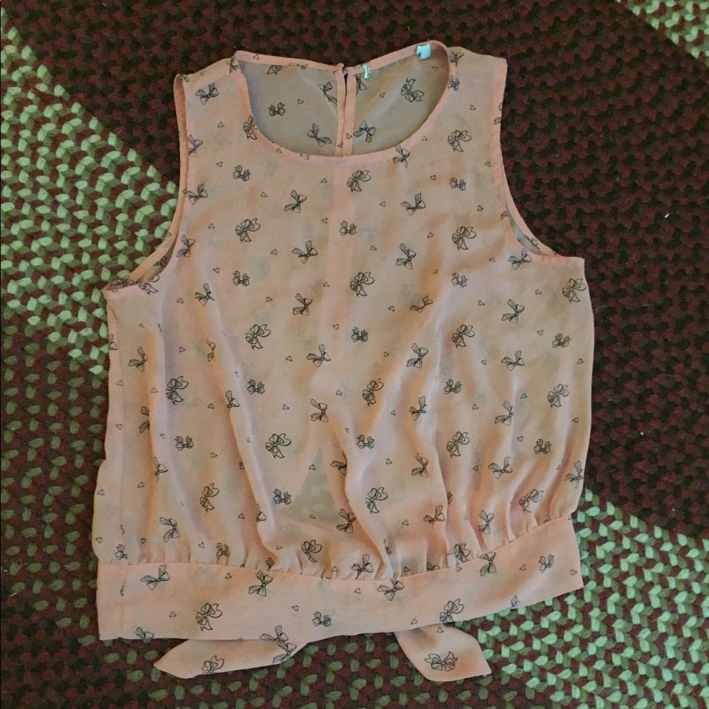 Forever 21 sheer pink sleeveless top size small